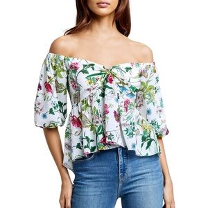 L'AGENCE
Elena Silk Off-the-Shoulder Blouse